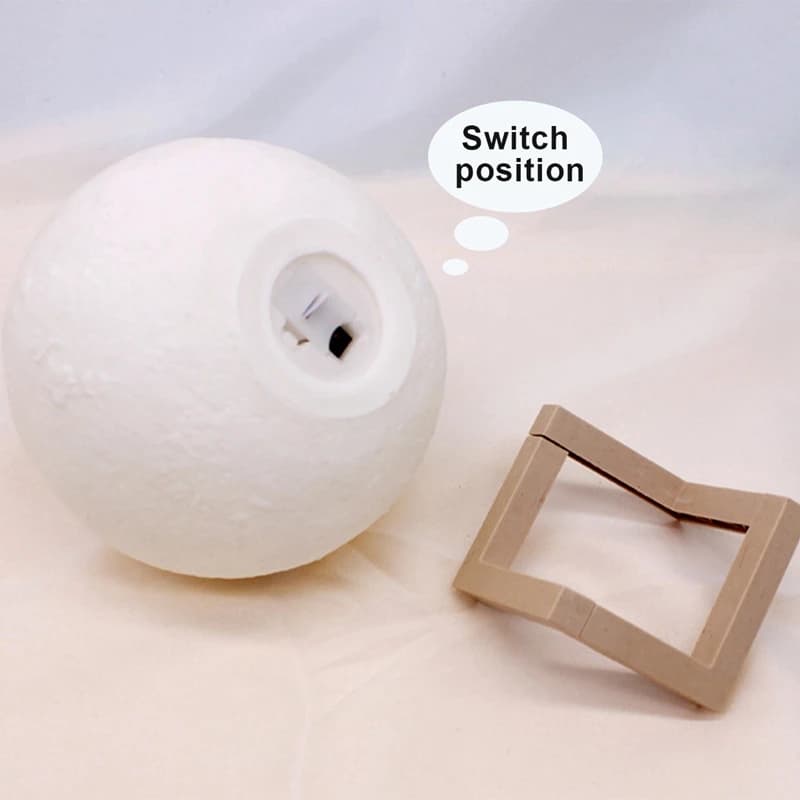 Moon Lamp LED Night Light Battery Powered With Stand Starry Lamp For Bedroom Decor Night Lights Kids Gift Moon Lamp - 5