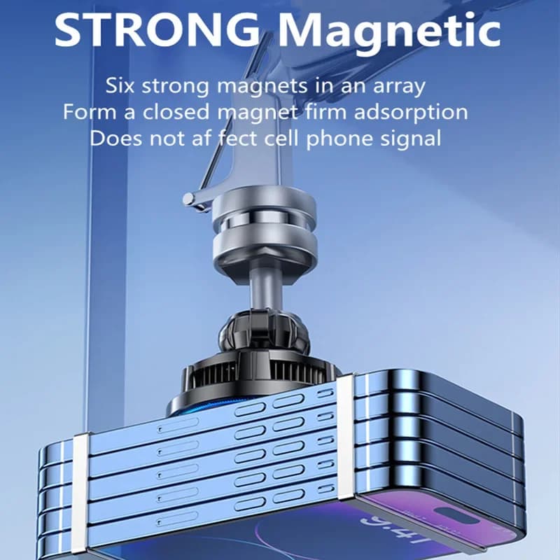 شاحن سيارة لاسلكي مغناطيسي مبرد بالثلج ، محطة شحن سريعة ، حامل هاتف مغناطيسي ، حامل لهاتف iPhone 15 ، 14 ، 13 ، 12 Pro Max ، 15W - 6