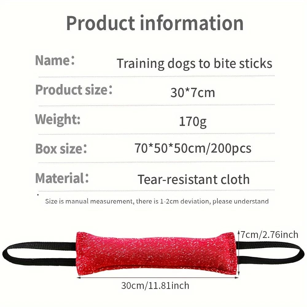 Dog Training Bite Stick Double Handle Interactive Toy Teeth Grinding Dog Training Stick Pet Dog Training Jute Sleeve Dog Toys - 5