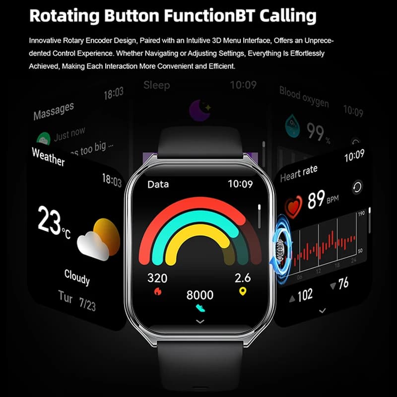 New For OPPO Ultra Thin Smart Watch Men AMOLED HD Screen Always Show Time Heart Rate Bluetooth Call Sports Waterproof Smartwatch - 6