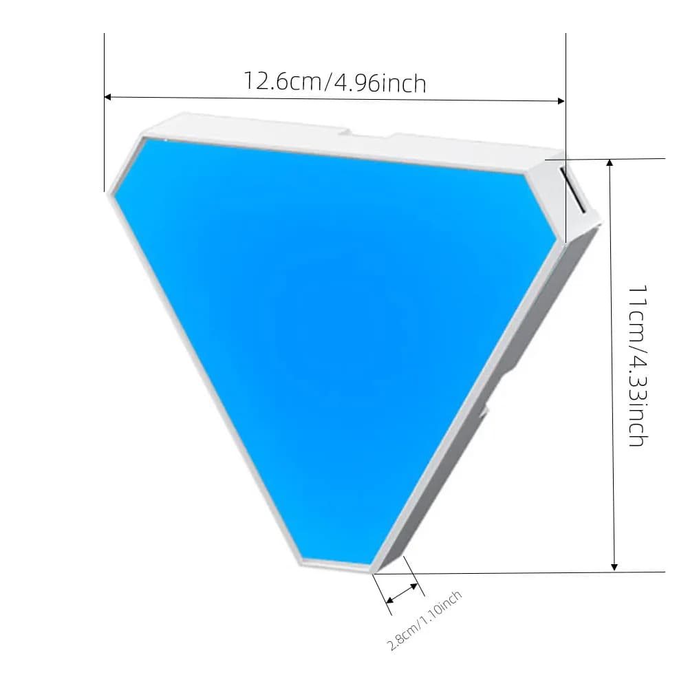 مصباح كمي مثلث LED مصباح حائط RGB إضاءة خلفية ذكية لإلتقاط الإيقاع إضاءة ليلية لغرفة النوم ديكور مكتب - 6