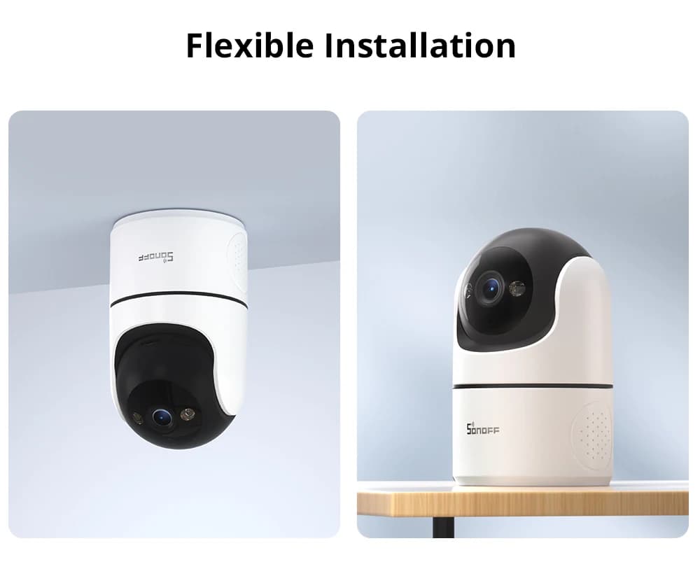 SONOFF CAM Pan-Tilt 2 Smart Indoor Home Security Camera Night Vision 360° Panoramic Human Detection & Motion Detection via Alexa - 4