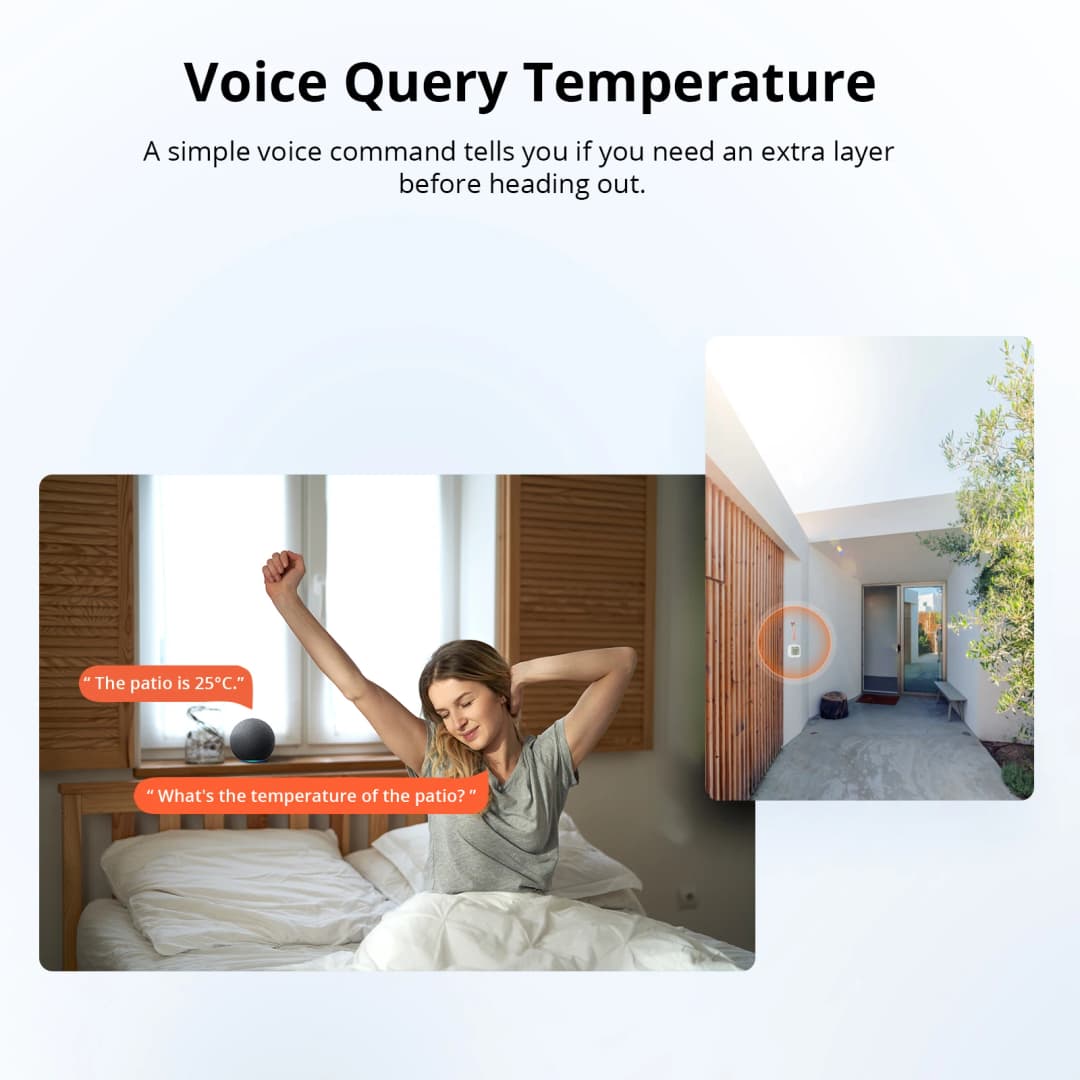 SONOFF SNZB-02WD IP65 Zigbee LCD Smart Temperature Humidity Sensor Waterproof Work with Alexa Google Home Need Sonoff Zigbee Hub - 2