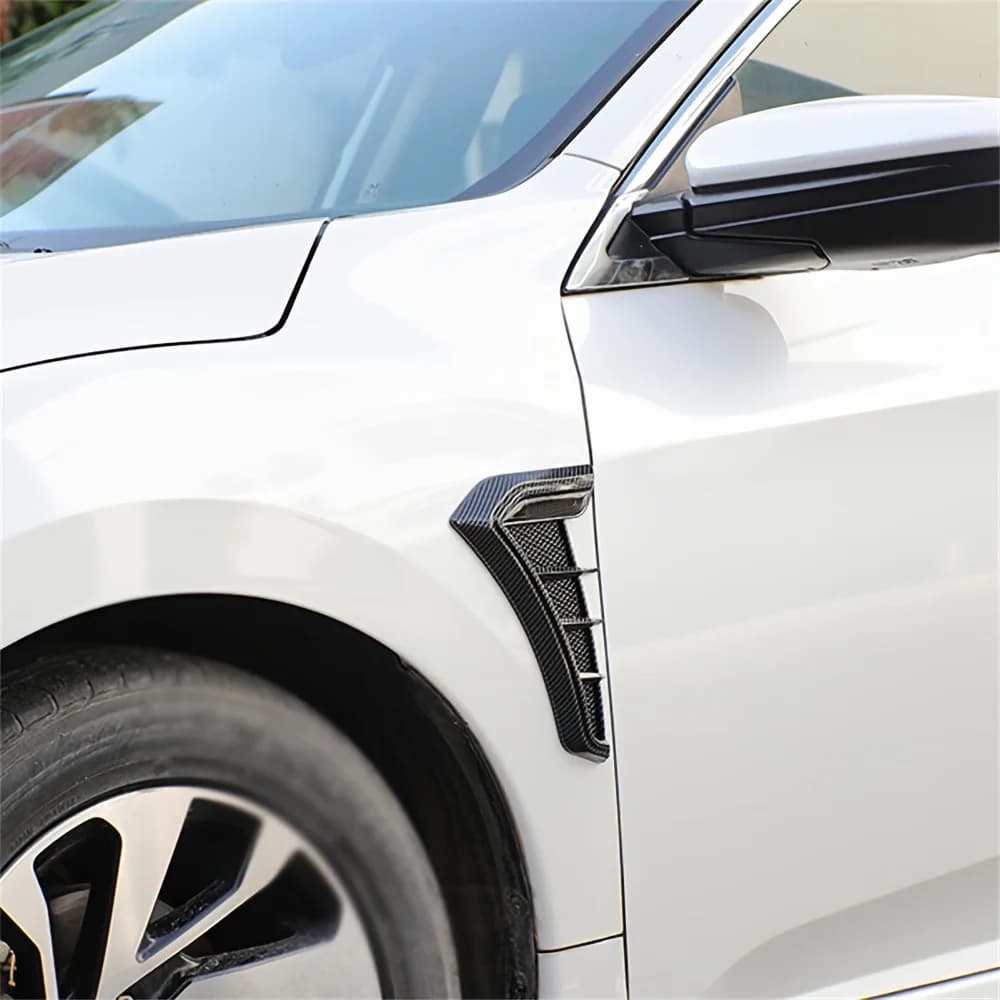 ملصقات زخرفية لجناح السيارة، ملصقات عالمية لجناح جانبي، شعار جانبي معدّل لمنفذ الهواء - 6