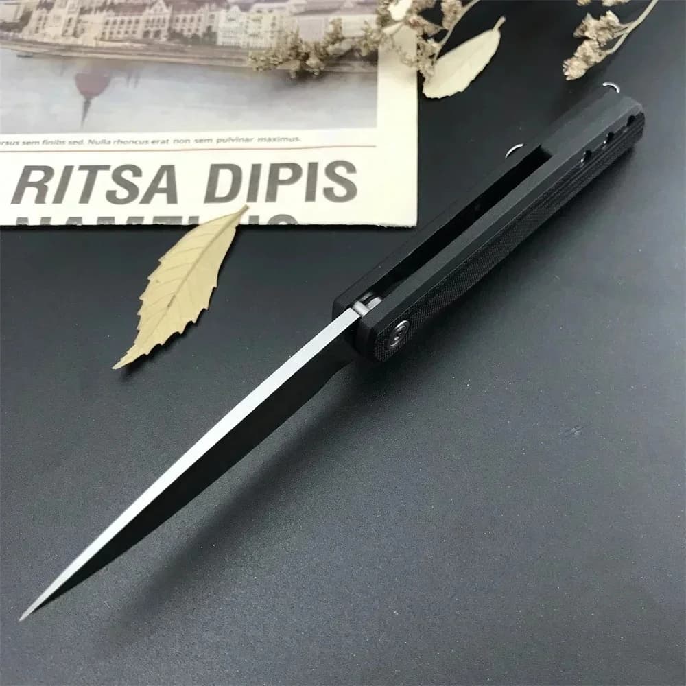 سكين طي متعددة الاستخدامات للتخييم في الهواء الطلق شفرة من الفولاذ 8Cr13 بنقطة إسقاط مقبض G10 سكين بقاء في البرية سكين صيد متعددة الاستخدامات - 5