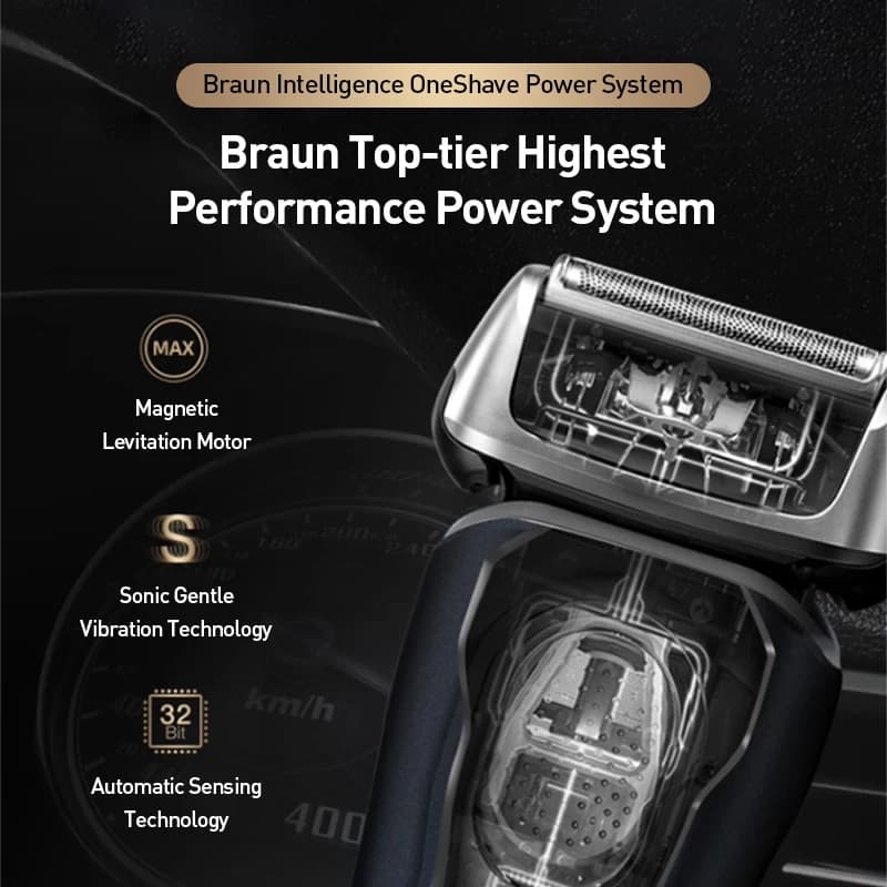 Braun 9018Vs Electric Shaver Reciprocating Razor Rechargeable Men's Shaving Machine Wet Dry Double Use Floating Head - 6