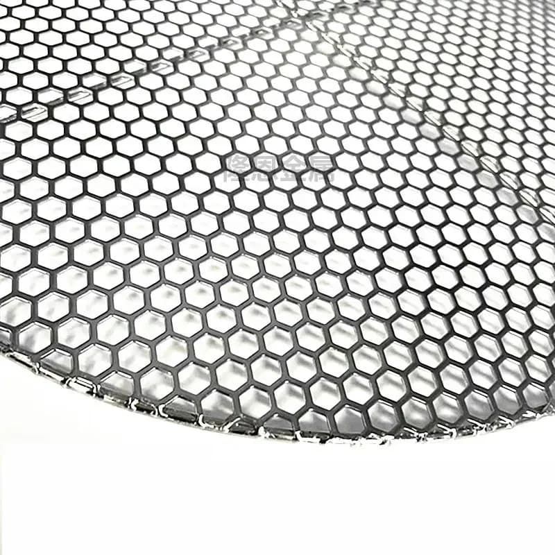 10-50CM Diameter Stainless Steel 304 Food Grade Round BBQ Charcoal Grate Barbecue Grill with Cellular Holes Grid Mesh Net - 3