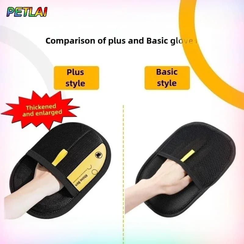 قفاز إزالة شعر الحيوانات الأليفة، فرشاة تنظيف كهربائية قابلة لإعادة الاستخدام، مزيل شعر الكلاب والقطة للأريكة والسجاد والملابس، قابل للغسل - 6