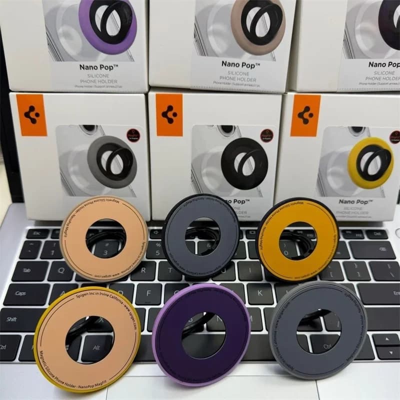 حامل الهاتف المغناطيسي Spigen Nano Pop (Mag Fit) لهواتف iPhone 17 و16 و15 و14 و13 Pro Max Air Plus ولهواتف Samsung Galaxy S26 و25 و24+ Ultra - 4