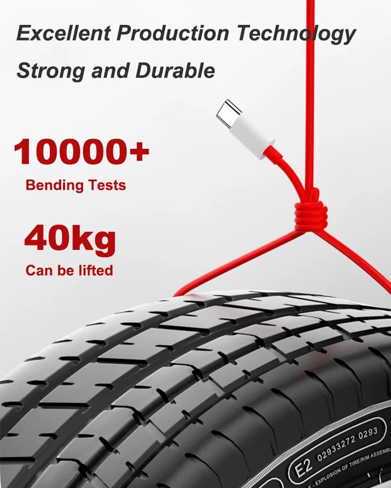 كابل وان بلس 13 و12 و11 الأصلي 80 واط سوبر فوك شحن سريع يو اس بي تايب سي 100 واط شحن سريع وان بلس 10T ونورد CE 4 و10 ايس 3 برو - 5