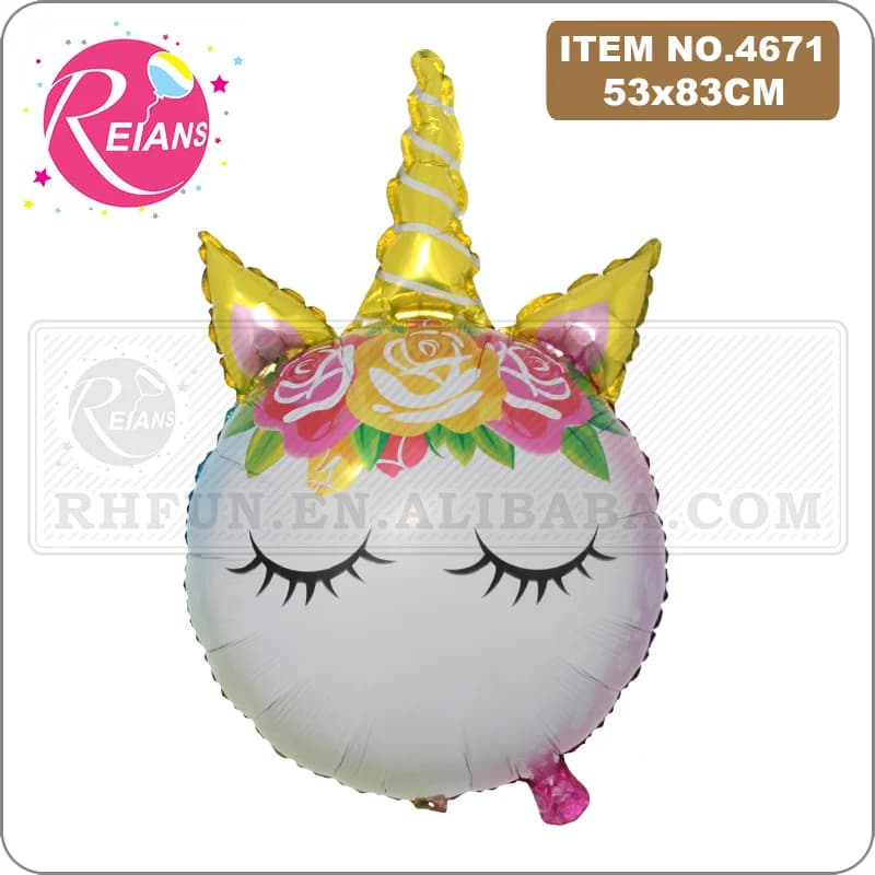 Wedding Decoration Eyelash Unicorn Cat whale Foil Ballon Happy Birthday Party decoration inflatable Balloon baby shower Toy - 2