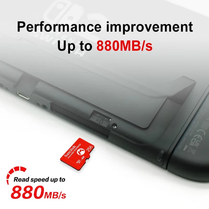 Original SanDisk microSD EXPRESS Card for Nintendo Switch 2 Up to 880Mb/s Professional MicroSDXC EX Memory Card 256GB - 5