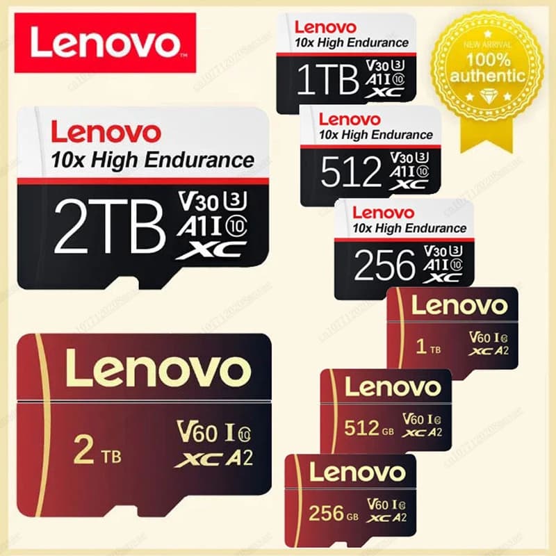 Original Lenovo Memory Card 1TB 2TB High Speed Micro TF SD Card 512GB SD V60 U3 TF Card For Nintendo Switch Ps4 Ps5 Game