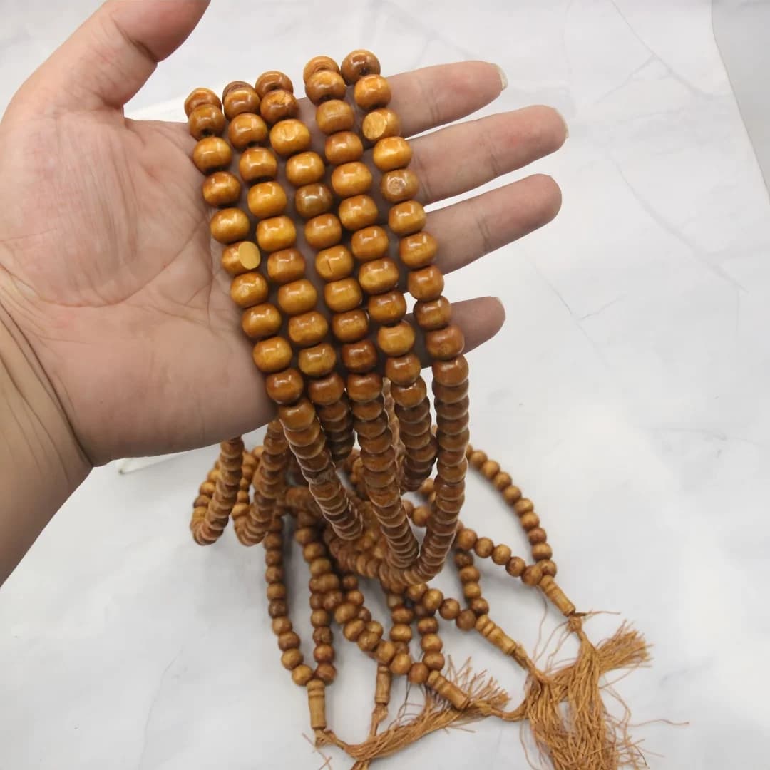 مسبحة صلاة إسلامية من خشب الصندل 99 حبة 10 ملم مسبحة مسلمة مسبحة مسلمة مسبحة مسلمة مسبحة مسلمة مسبحة قلق عداد صلاة - 5