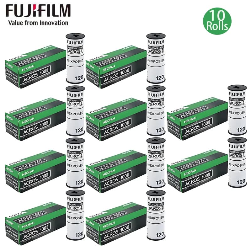 فوجيفيلم 120 فيلم أسود وأبيض الجيل الثاني فوجيفيلم أكروس II ISO100 فيلم لكاميرا فيلم 120 ملم (تاريخ انتهاء الصلاحية: 2023)
