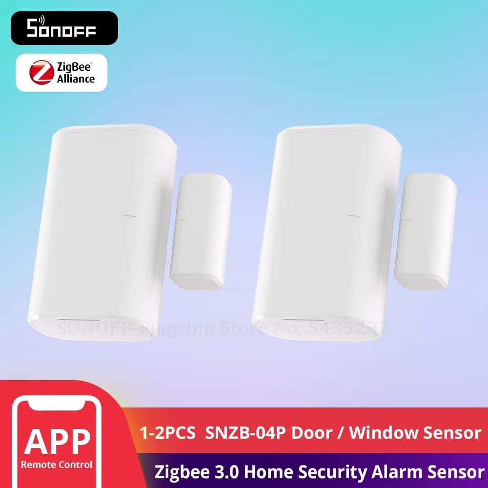 1/2 PCS SONOFF SNZB-04P Zigbee Door Window Sensor Home Security Alarm Sensor Local Smart Scene Works With Alexa Google Home ZHA