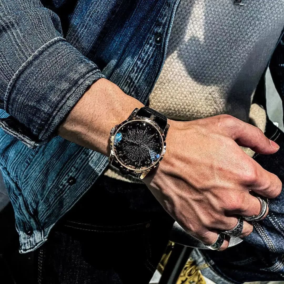 ساعة رجالية فاخرة وأنيقة، ساعة فرسان الطاولة المستديرة الاثني عشر، ساعة رجالية بمفهوم الدودة غير ميكانيكية، ساعة برج فلكي، ماركة متخصصة، إكسسوار أنيق غير رسمي، أفضل هدية له - 5