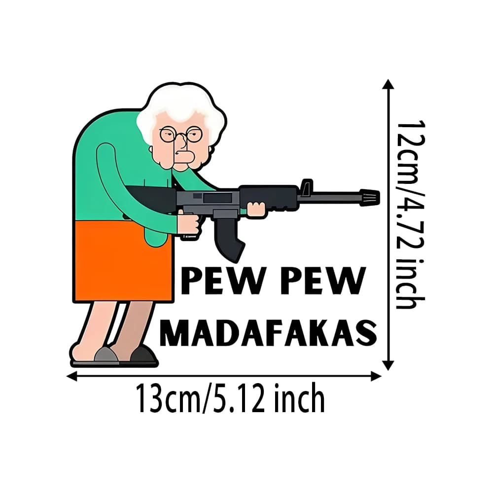 ملصق سيارة فينيل مقاوم للماء من Pew Pew Madafakas، 13 × 12 سم، ملحقات ديكور خارجية للسيارة والدراجات النارية والكمبيوتر المحمول - 5