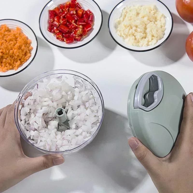 Kitchen Householde Manual Garlic Press Multi-function Grinding Chopper Food Vegetables Cutter Meat Kitchen Gadgets Masher Tool - 2
