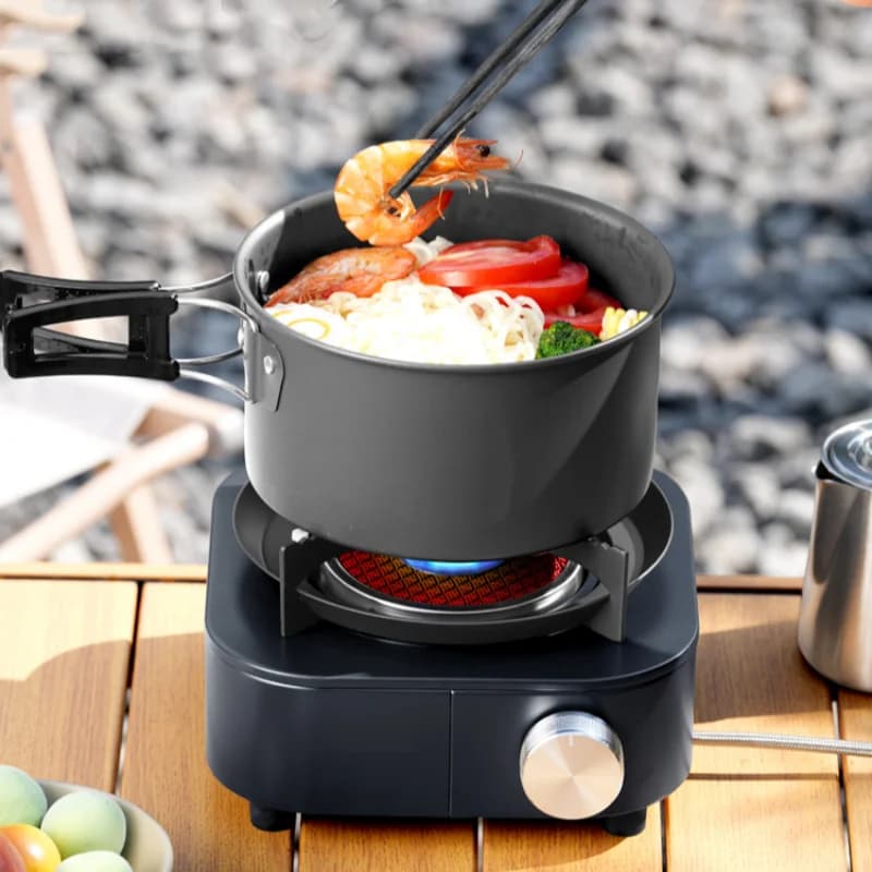 Portable outdoor gas stove, windproof design camping stove, multifunctional outdoor picnic stove, suitable for camping trips - 5