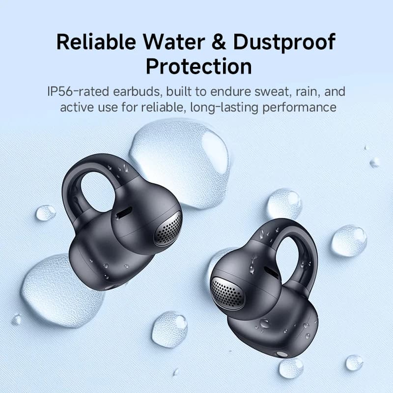 سماعات أذن بلوتوث مفتوحة Edifier Comfo Q، لاسلكية، مشبك أذن رياضي، مقاومة للماء IP54، مكالمات واضحة، وقت تشغيل 32 ساعة - 6