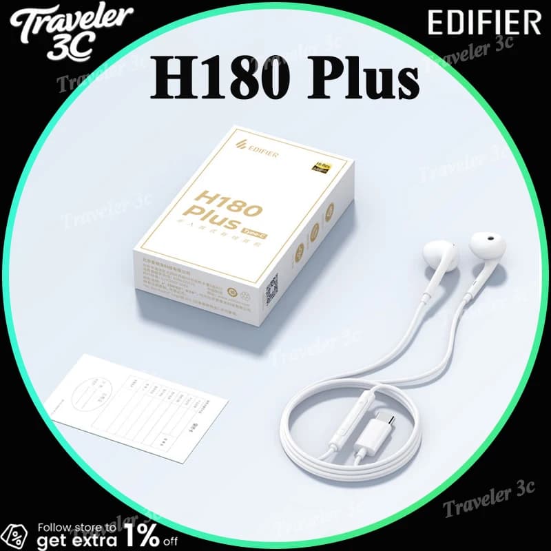 Edifier Sleep Earphones Wired Half In Ear Noise Cancelling Super Sound Insulation Typec Hi Res Audio For Side Sleeping Adults