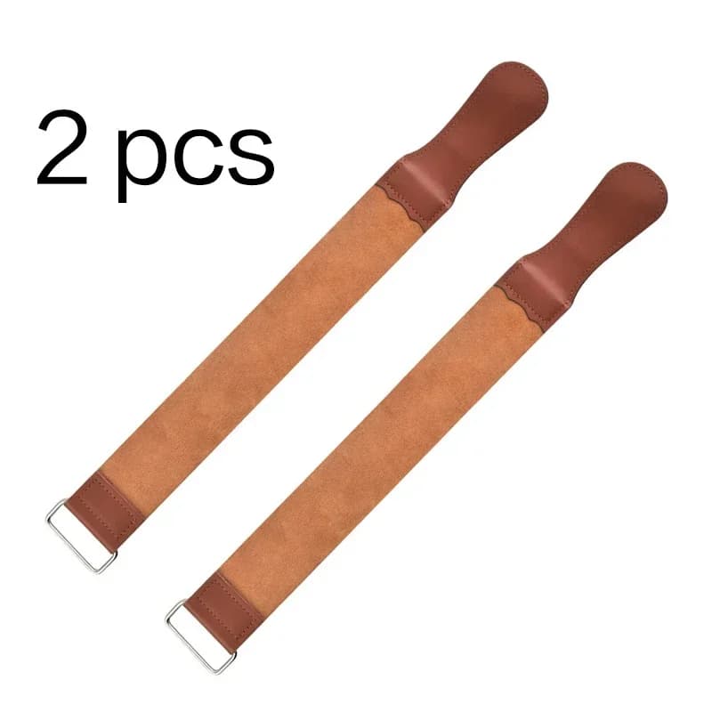 حزام شحذ من الجلد الطبيعي شفرة حلاقة مستقيمة شحذ سكين طي سكاكين تلميع حزام شحذ