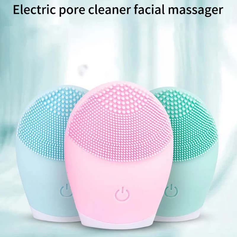 Household Electric Facial Cleanser, Battery Silicone Waterproof Face Washer, For Both Men And Women, Blackhead, Horn Cleaner - 2