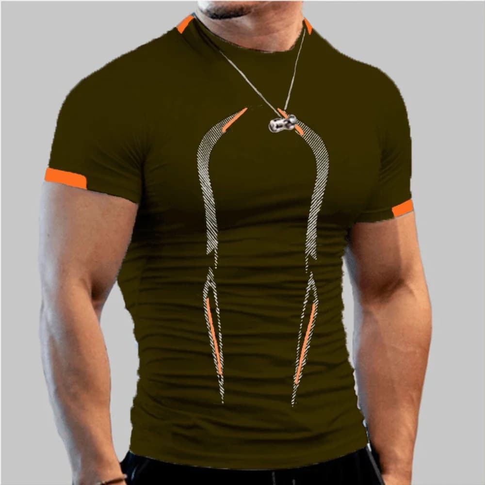 New Summer Sportswear Gym Breathable T Shirt Men Quick Drying Jogging T-Shirt Men Training Tees Fitness Tops Running T-shirt - 3