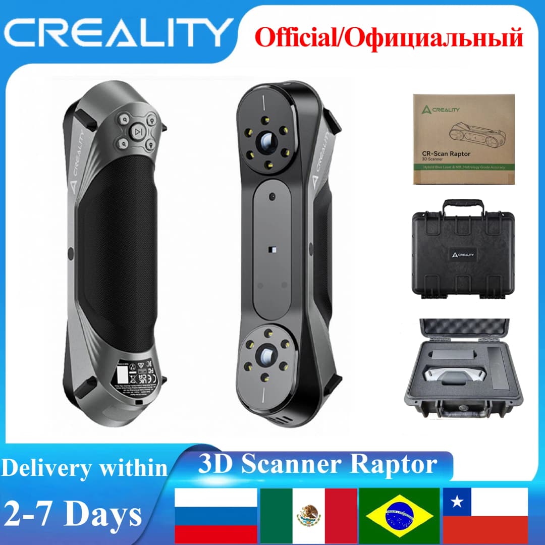 Creality 3D Scanner Raptor CR-Scan 3D Printing Handheld Scan 0.02 mm Accuracy 60fps Scanning Speed Blue Laser NIR Light Scanner