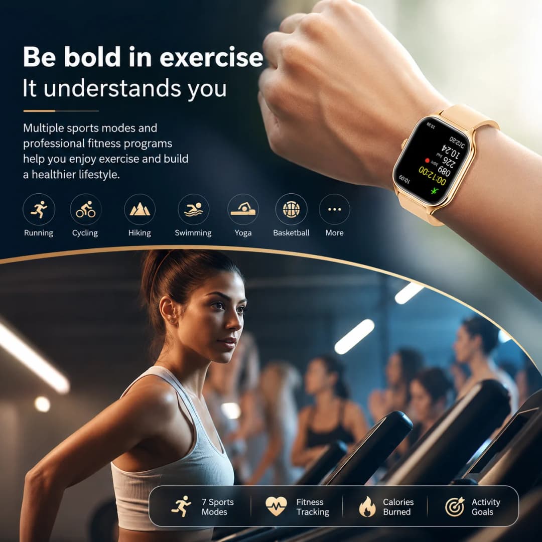 KESHUYOU New Smart Watch 2.01" HD Display Bluetooth Call Message Alert Sports Mode Fitness Tracker for Men Women - 3