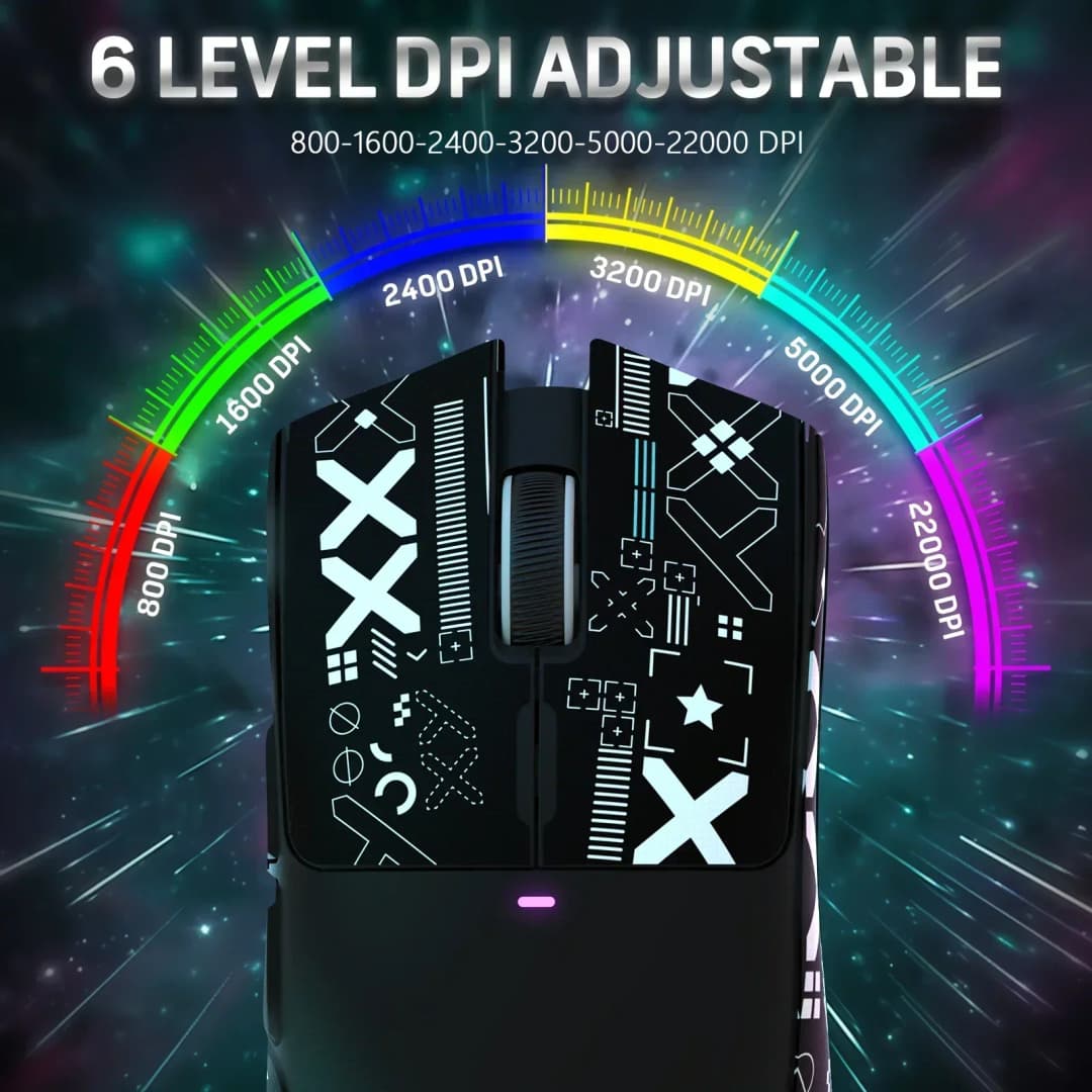 ماوس ألعاب لاسلكي ATTACK SHARK X11 مع قاعدة شحن PixArt PAW3311 بلوتوث/2.4G لاسلكي/سلكي مستشعر ألعاب هدية ملصق مقاوم للانزلاق - 2