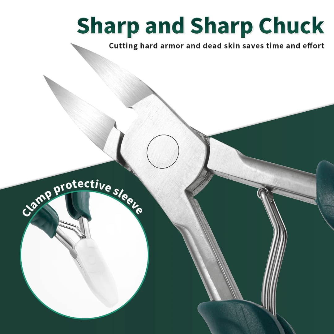 مجموعة العناية بالأظافر مجموعة أدوات العناية بالقدمين والأظافر للنساء والرجال، 40 في 1 (أخضر داكن) مجموعة العناية بالأظافر والقدمين واليدين - 2