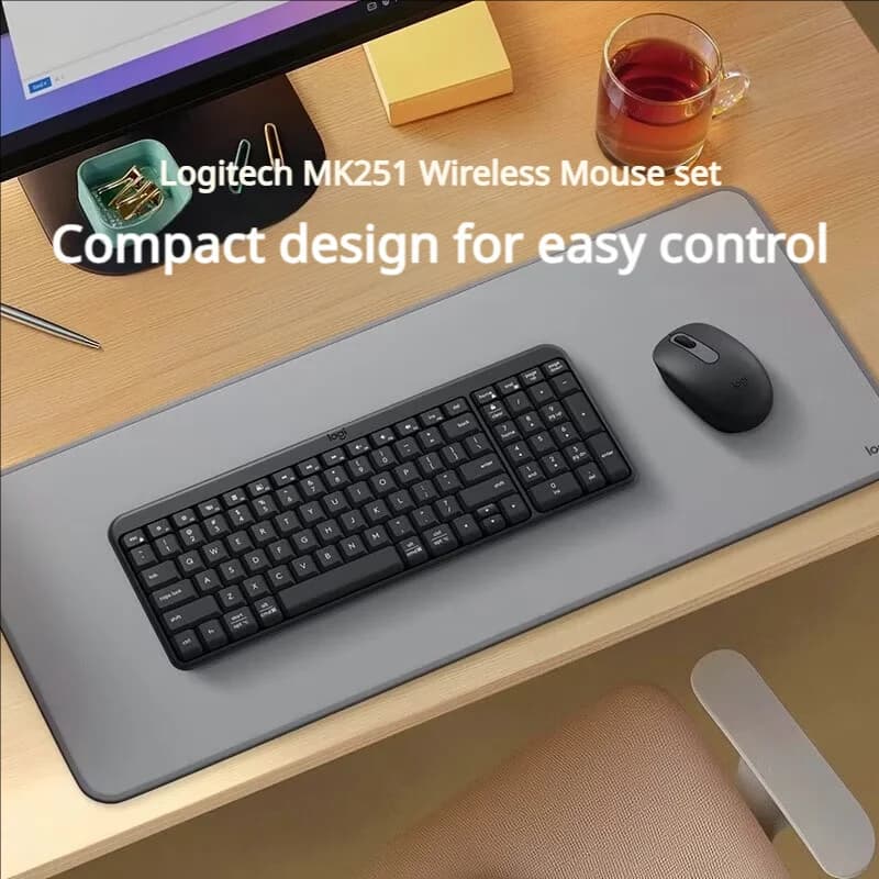 Logitech MK251 Wireless Keyboard & Mouse Combo, Home & Office Kit for Desktop Laptop PC - 6