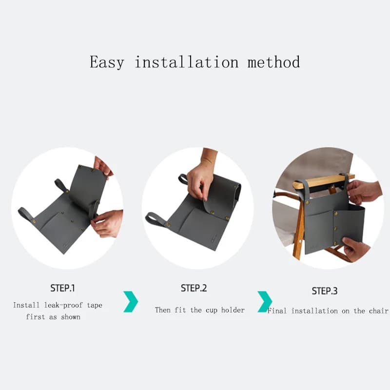 حقيبة تخزين كرسي تخييم خارجي، حقيبة شبكية معلقة جانبية للطاولة القابلة للطي، جيب معلق محمول لرف التخييم - 5