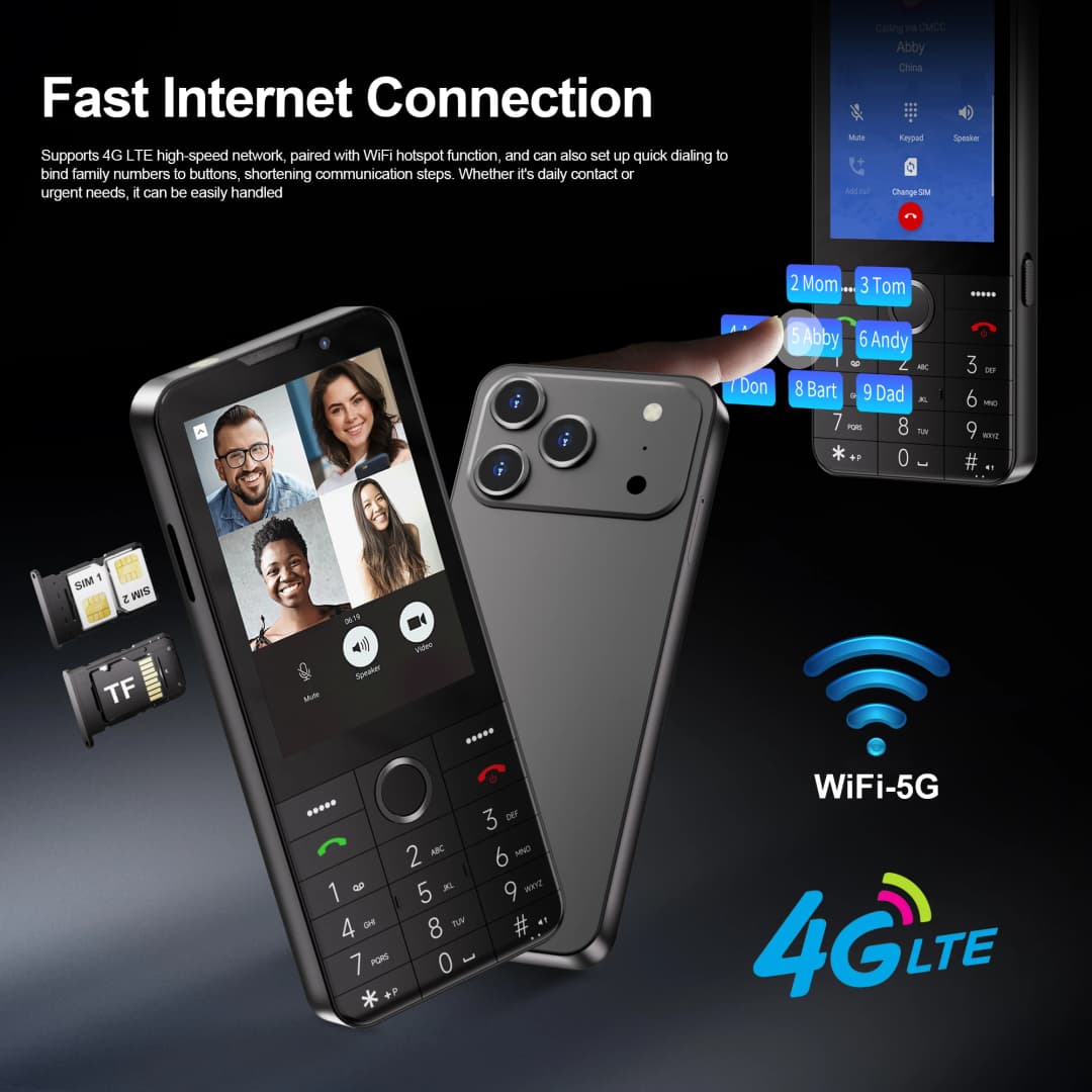 SERVO F27 PRO 4G LTE Button Smartphone Android 11.0 System 2GB+16GB Play Store Speed Dial WiFi 3.5" Touch Display Smart Phones - 3