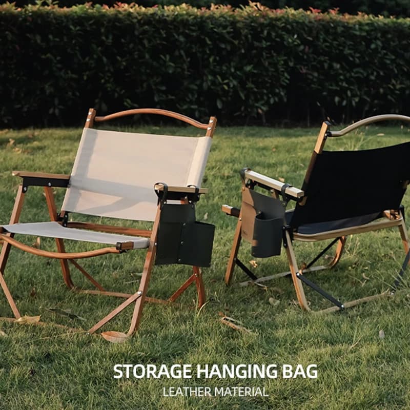 حقيبة تخزين كرسي تخييم خارجي، حقيبة شبكية معلقة جانبية للطاولة القابلة للطي، جيب معلق محمول لرف التخييم - 2