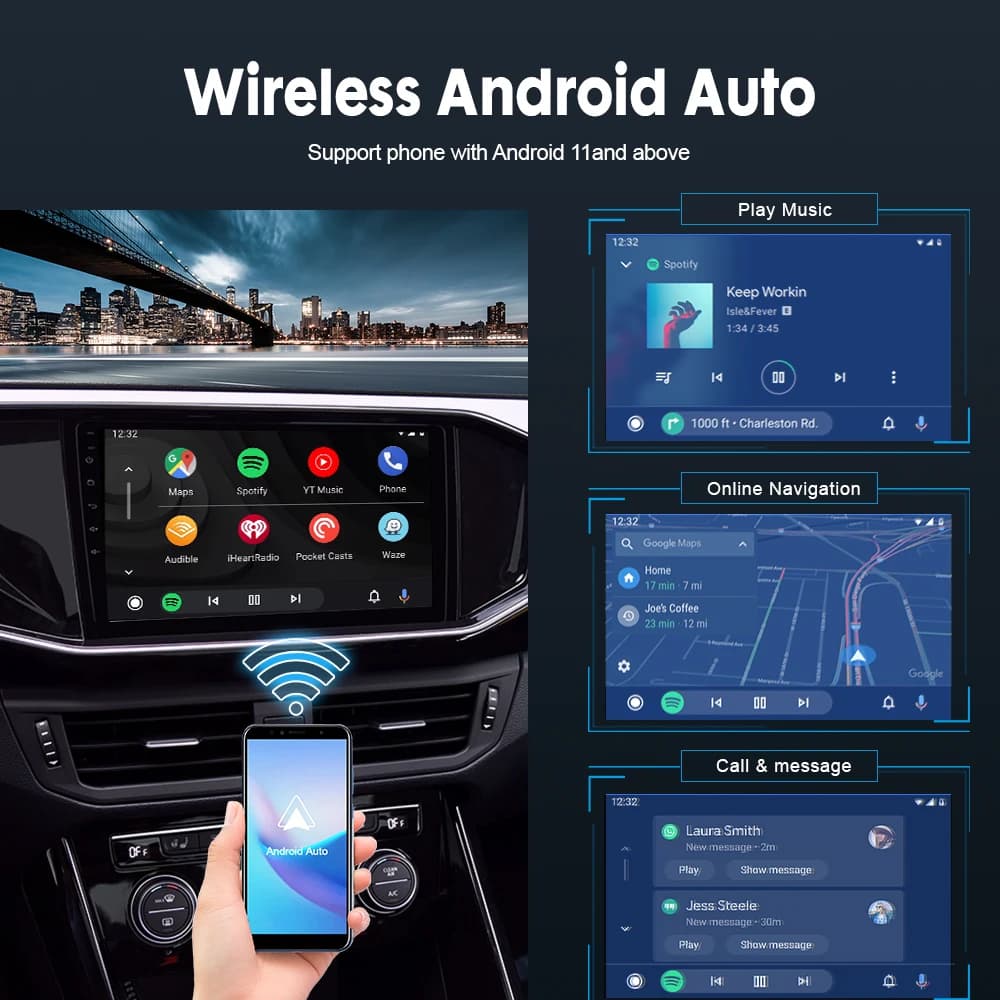 CarlinKit Wired or Wireless CarPlay Adapter USB Android Auto Dongle for Android Car Multimedia Mirrorlink Waze Spotify Autokit - 5