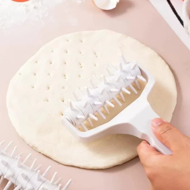 دبوس بكرة بيتزا أدوات خبز كوكيز البيتزا بكرة عجين بلاستيكية إبرة فطيرة المعجنات عجلات القاطع ماكينة خياطة ثقب الخبز
