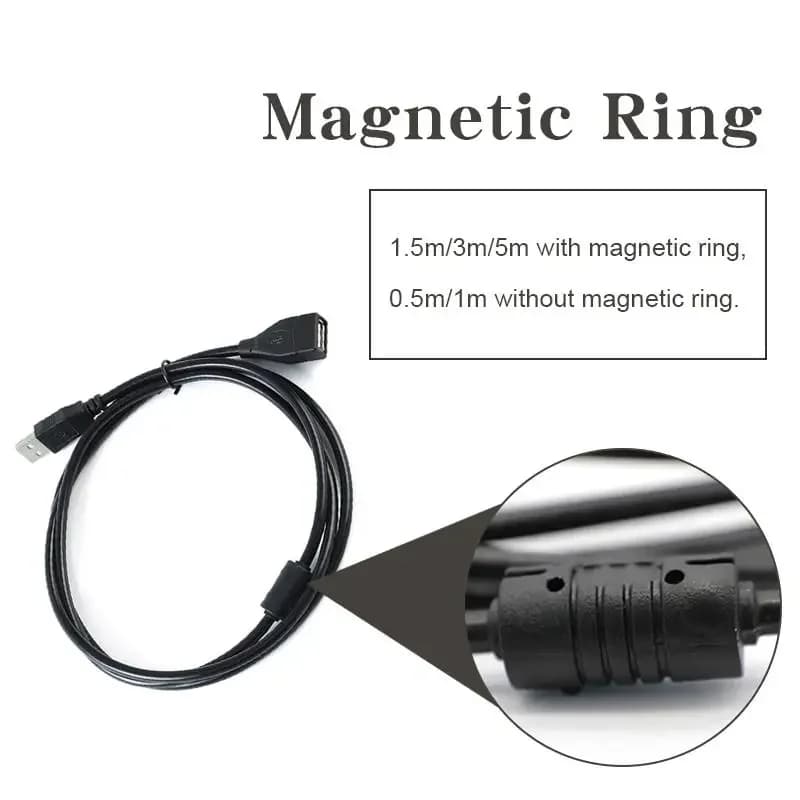 1/2 قطعة كابل تمديد USB 2.0 بطول 0.6 متر/1 متر/1.5 متر سلك نقل بيانات عالي السرعة لجهاز العرض - 2