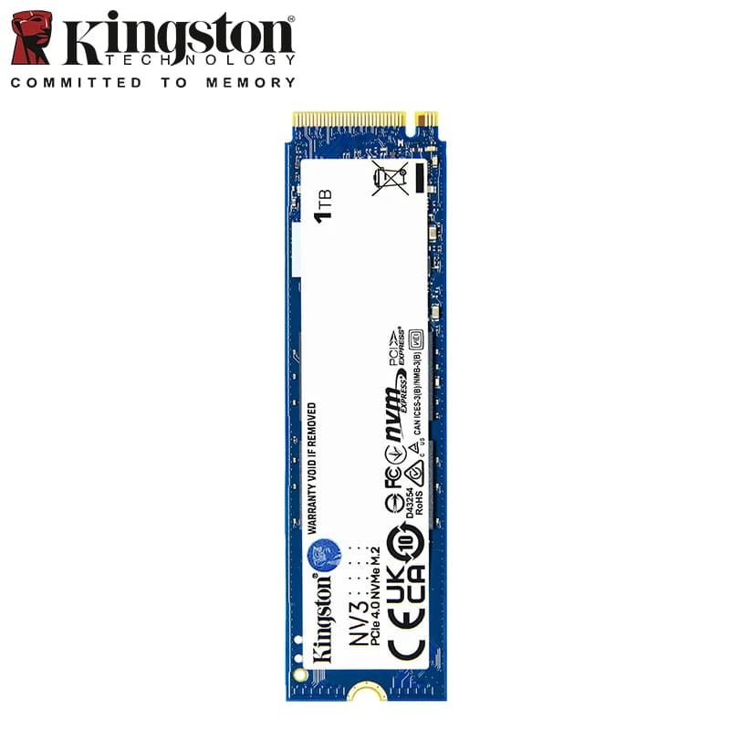 قرص صلب كينجستون NV3 PCIe 4.0 NVMe SSD M.2 2280، سعة 500 جيجابايت، 1 تيرابايت، 2 تيرابايت، قرص داخلي بسرعة تصل إلى 6000 ميجابايت/ثانية - 3