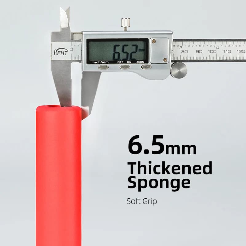 مقابض دراجة ROCKBROS مقاومة للانزلاق ومضادة للصدمات من السيليكون والإسفنج لمقود دراجات MTB والطرق، مقابض خفيفة الوزن للدراجات - 6