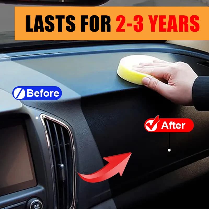 Car Plastic Restorer Crystal Clear Auto Interior Leather & Panel Renewal Wax Coating Agent Back To Black Gloss Car Wax Polish - 4
