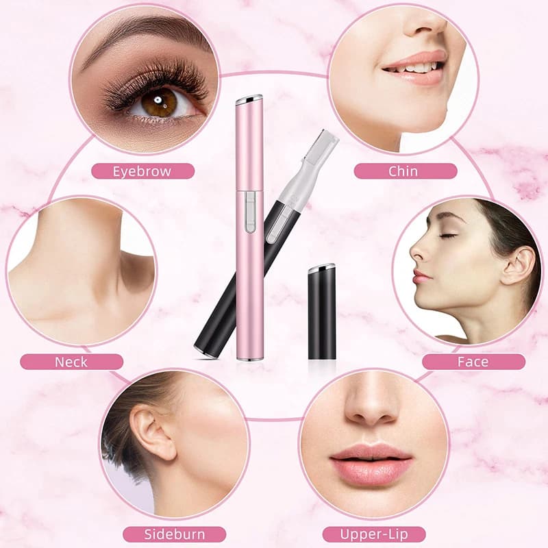 Electric Eyebrow Trimmer Mini Shaver Hair Remover Facial Shaver Hair Remover Facial And Neck Blur Lips Body Arms And Legs - 3