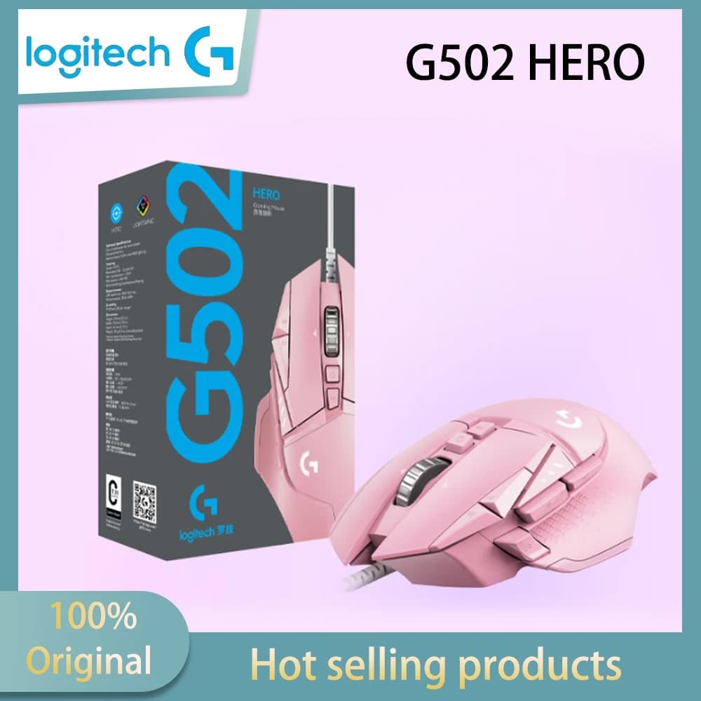 Logitech G502 HERO Dominator Color Purple Pink Gaming Mouse PUBG Mouse Esports Mouse Macro Programming RGB Nebula Series