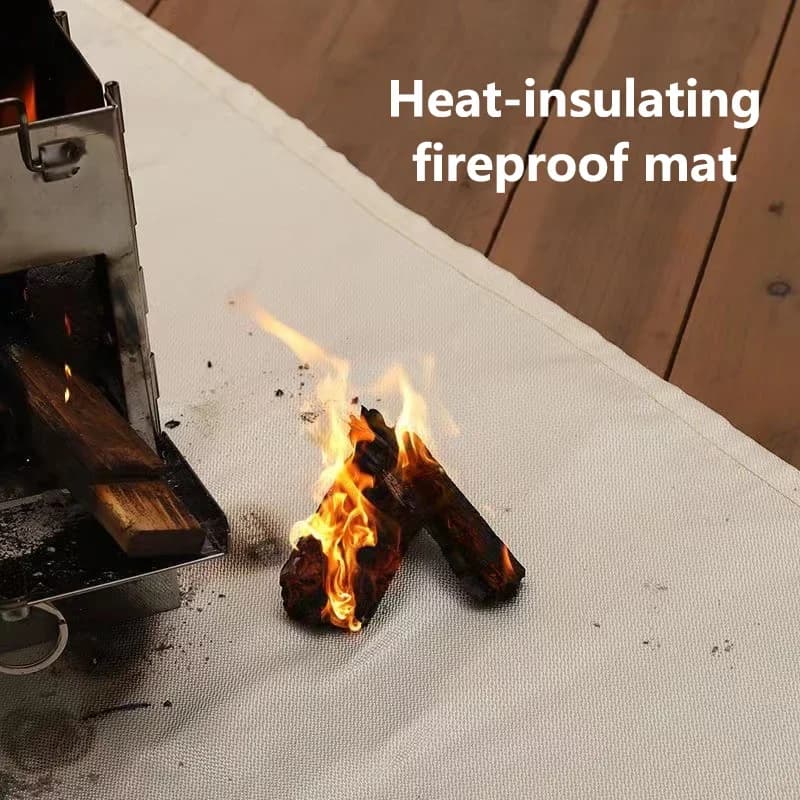Outdoor Camping Fireproof Cloth Picnic Barbecue Insulation Mat Flame Retardant High Temperature Fire Blanket Fiberglass Mat - 2