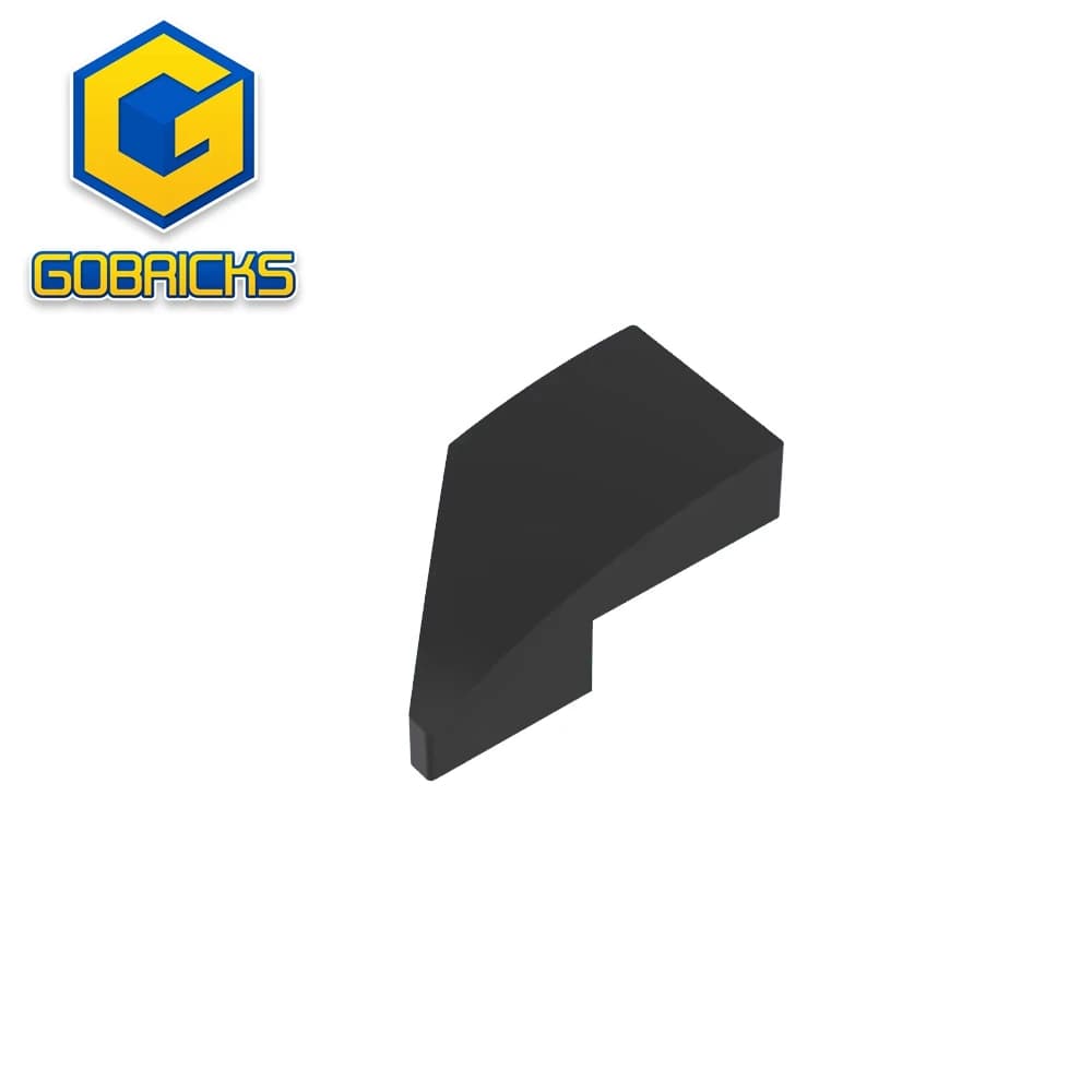 Gobricks GDS-1492 منحدر منحني 2 × 1 مع مسمار يمين متوافق مع مكعبات بناء فنية للأطفال من ليغو 29119