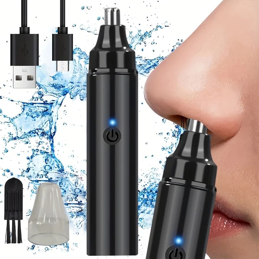 Portable Electric Ear/Nose Hair Trimmer for Men Women USB Rechargeable Painless Eyebrow and Facial Hair Removal Washable  Shaver