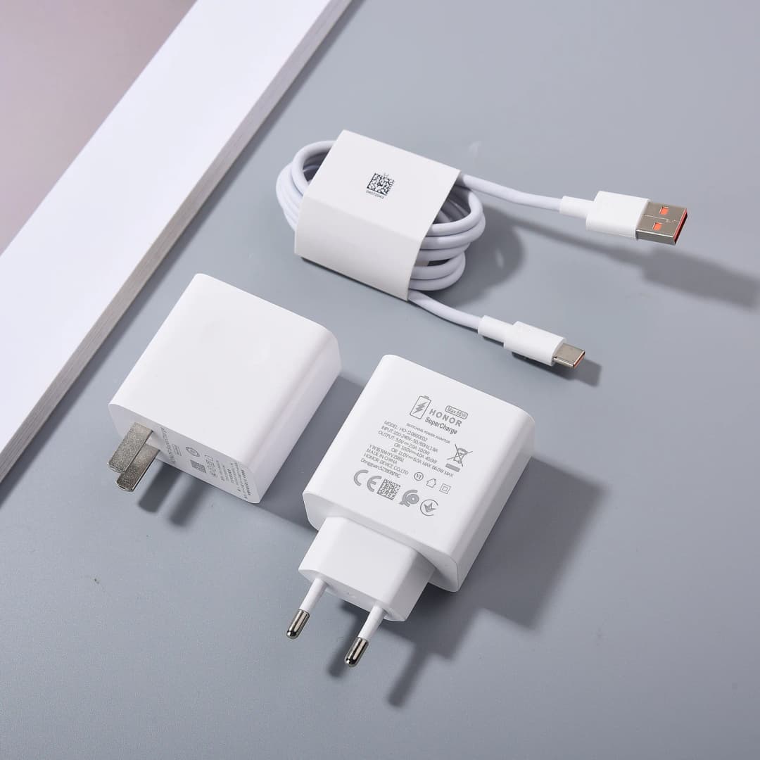 Honor 66W EU US SuperCharge Plug Fast Power Wall Charging Adapter 6A USB C Cable for Magic 6 5 4 3 Pro V3 X9B X8B Honor 200 Lite - 3