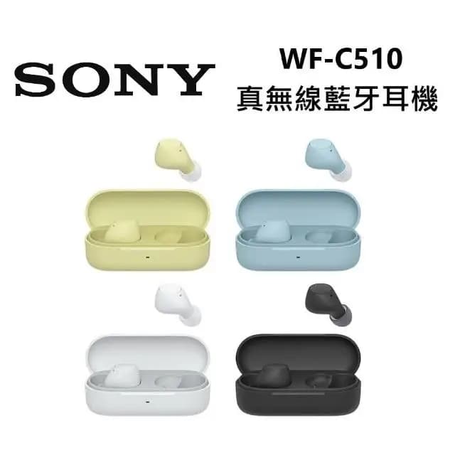 Sony WF-C510 Wireless Bluetooth Earbuds with Deep Bass, Clear Call Quality Resistance Long Battery Life Quick Charging